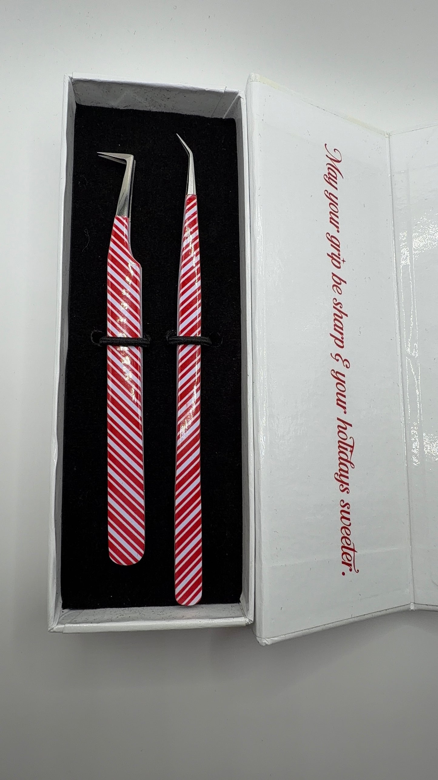 Candy Cane Duo Tweezer Set