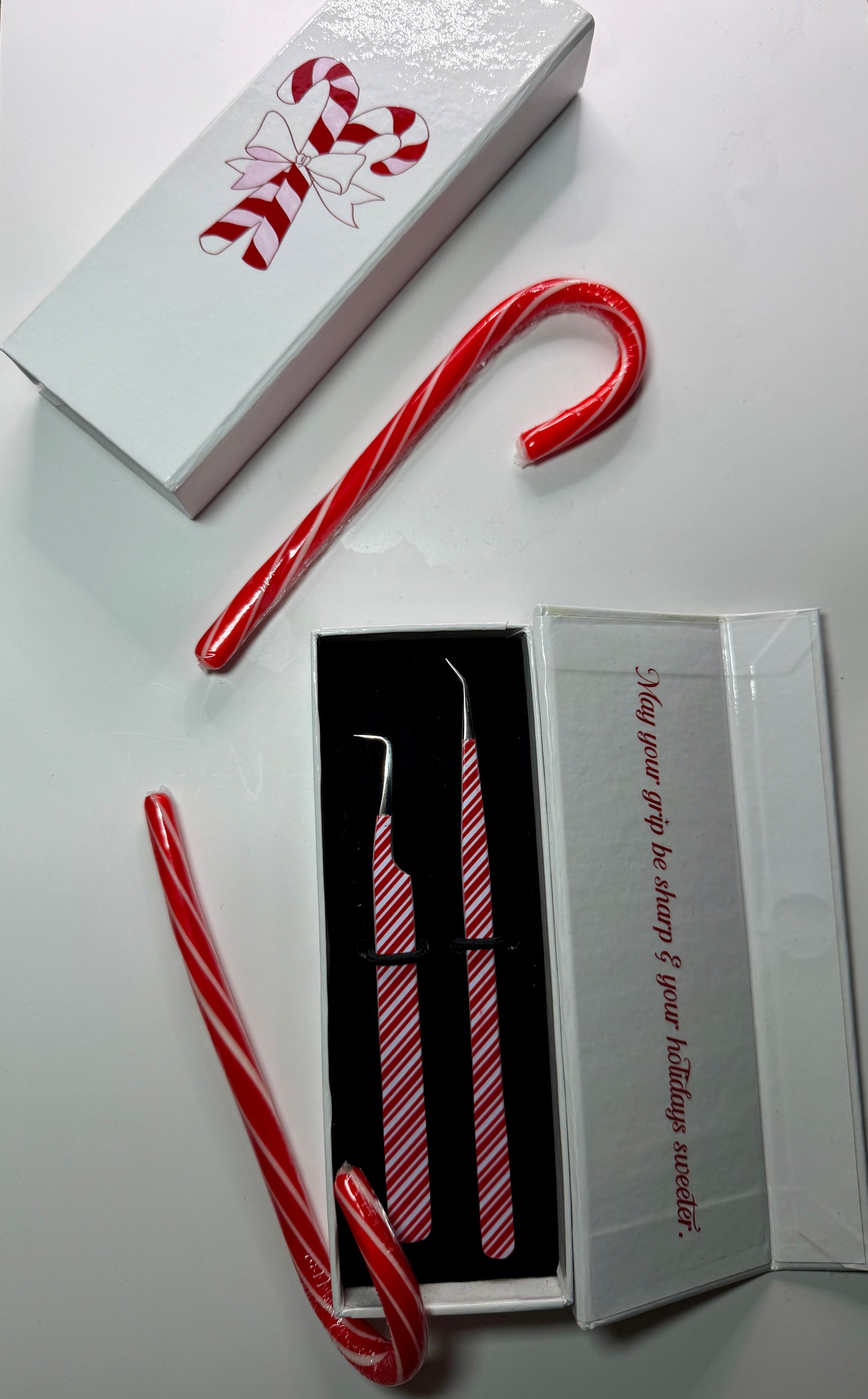 Candy Cane Duo Tweezer Set